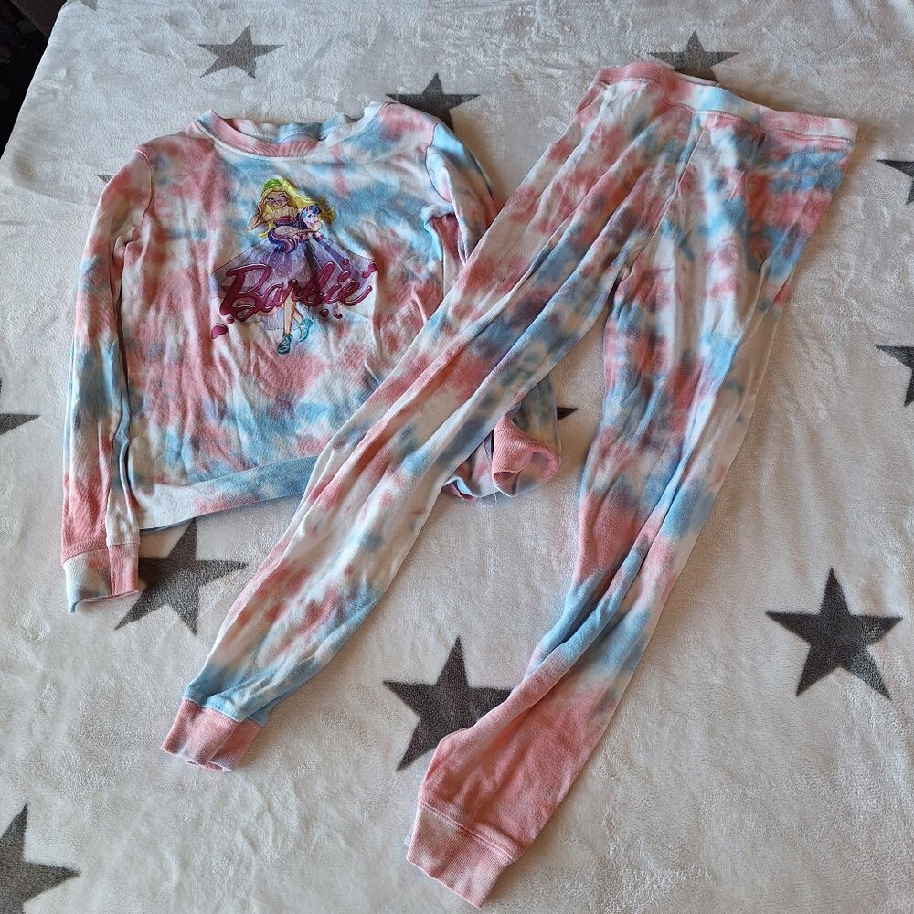 Barbie 2 Piece Tie Dye Unicorn Pjammy Lounge Sleep Set Size 10 100% Cotton